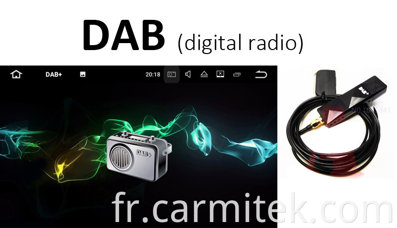 dab 2 din car radio Android Audi A3 S3